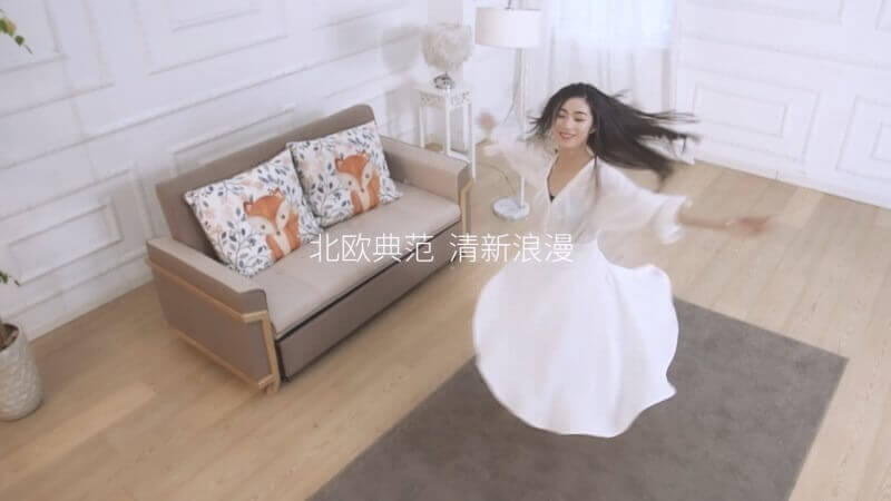 北歐式沙發床淘寶短視頻